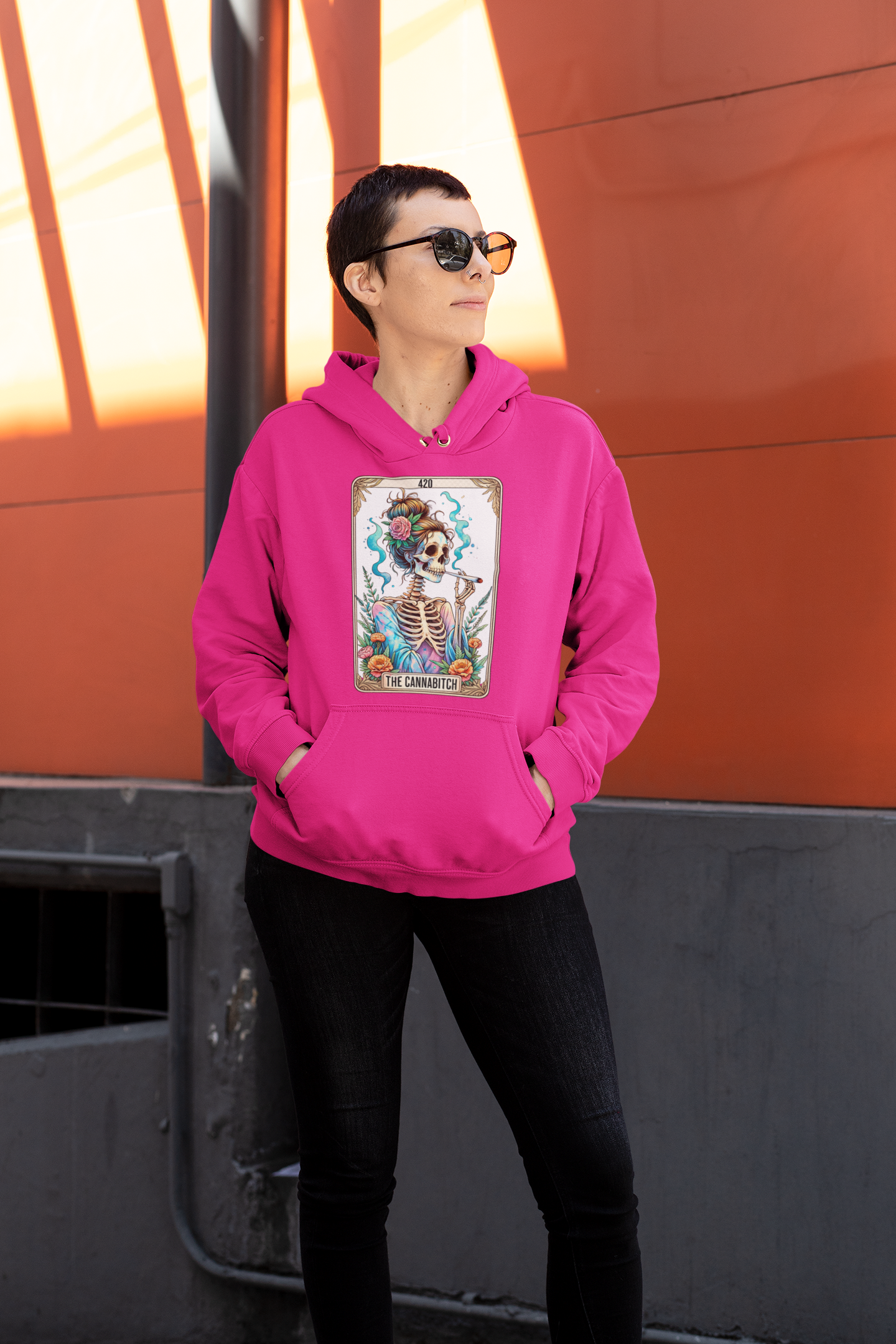 Cannabitch Tarot Card Graphic Apparel — Funny Witchy Cannabis Streetwear — Pardon My Swag Co Casual Only